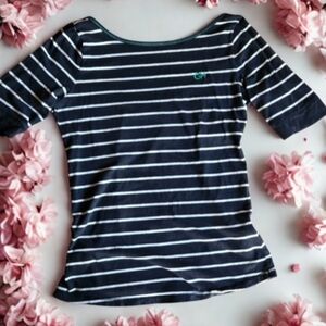 Gilly Hicks Navy and White Striped Top